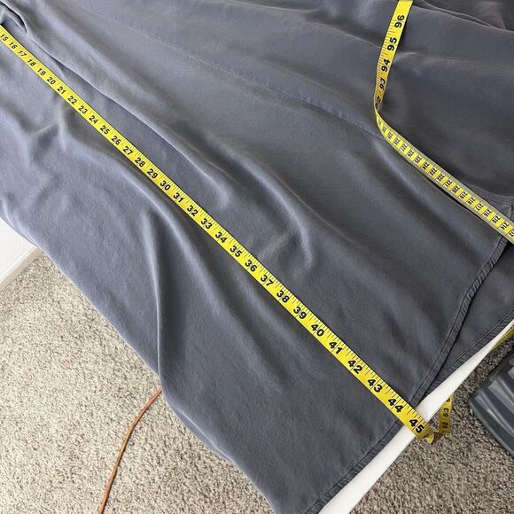 Lena Medoyeff Dress Womens Small Midi Slip Shift Silk Minimal Boho USA Made Gray - Picture 8 of 11